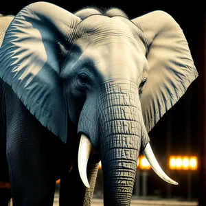 Majestic Elephant in the Wild Safari