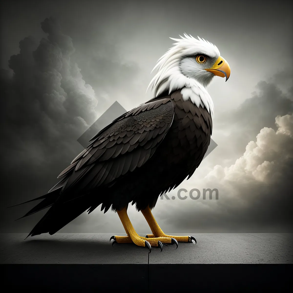 Picture of Majestic Bald Eagle soaring through the skies.