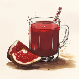 Sweet and Refreshing Fruit Tea in Glass Cup