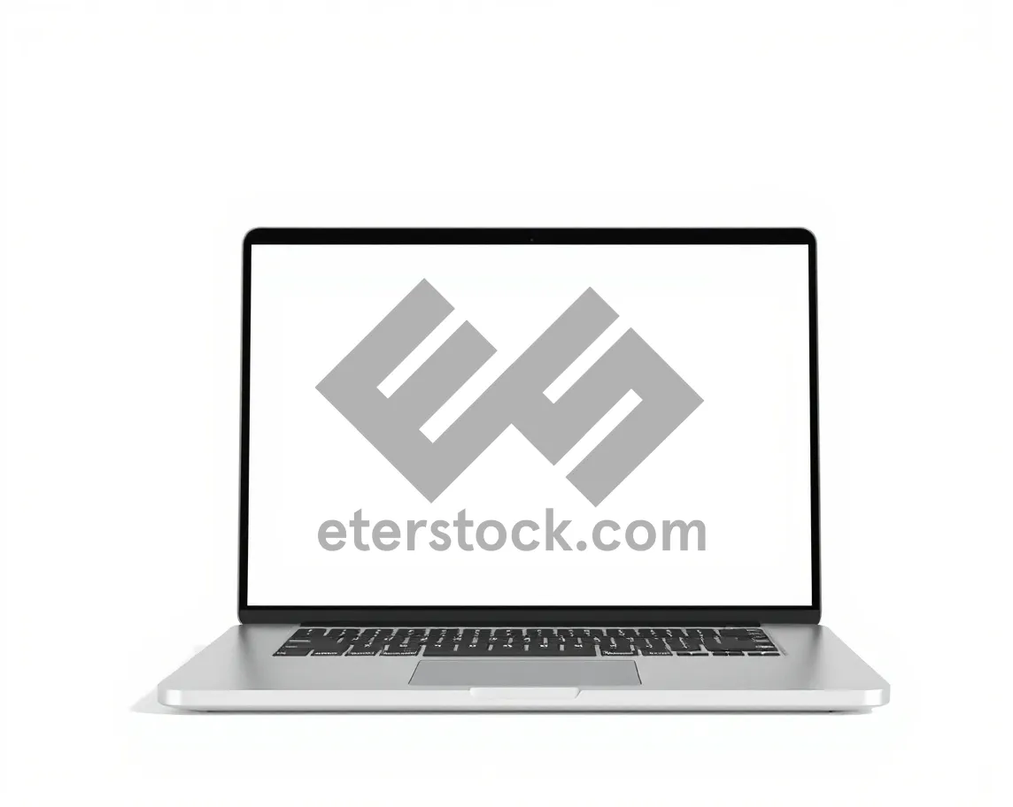 Picture of Modern Office Technology Equipment - Silver Laptop Keyboard