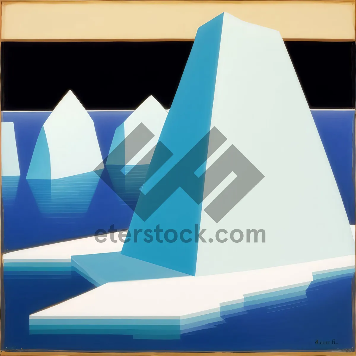 Picture of Dynamic Business Flag in 3D Graphic Design