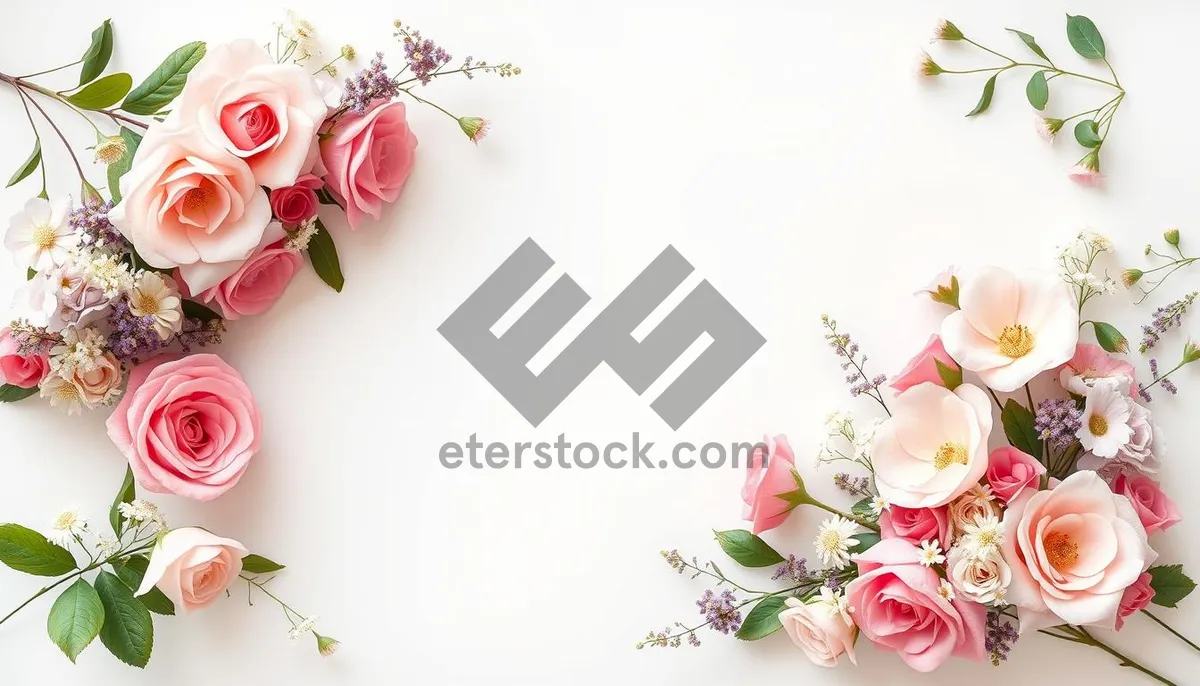 Picture of Floral Silhouette Design Element for Greeting Card