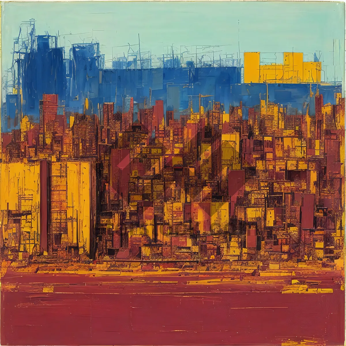 Picture of Modern City Skyline Puzzle: Towering Urban Architecture