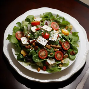 Gourmet Grilled Vegetable Salad with Cheese and Olives