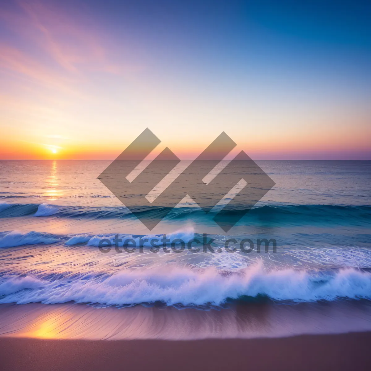 Picture of Sunset Reflection on Tropical Beach