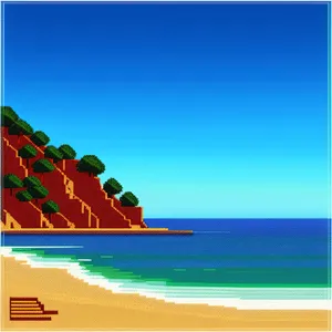 Tranquil Tropical Paradise: Beach-Sea-Ocean-Sand-Water-Sky