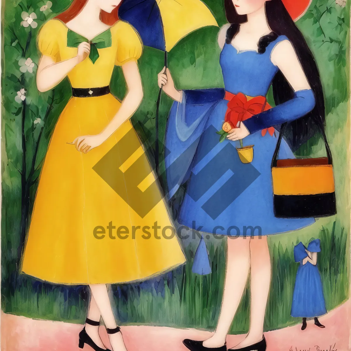 Picture of Happy lady shopping with a gift bag