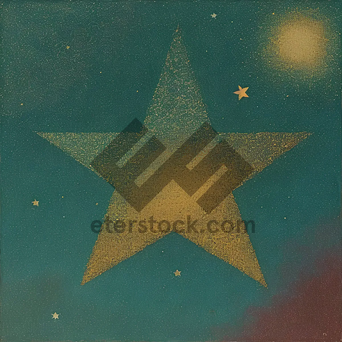 Picture of Starfish on holiday beach under celestial night sky