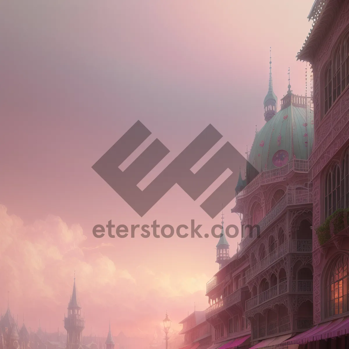 Picture of Iconic London Church Tower Amidst Urbanscape