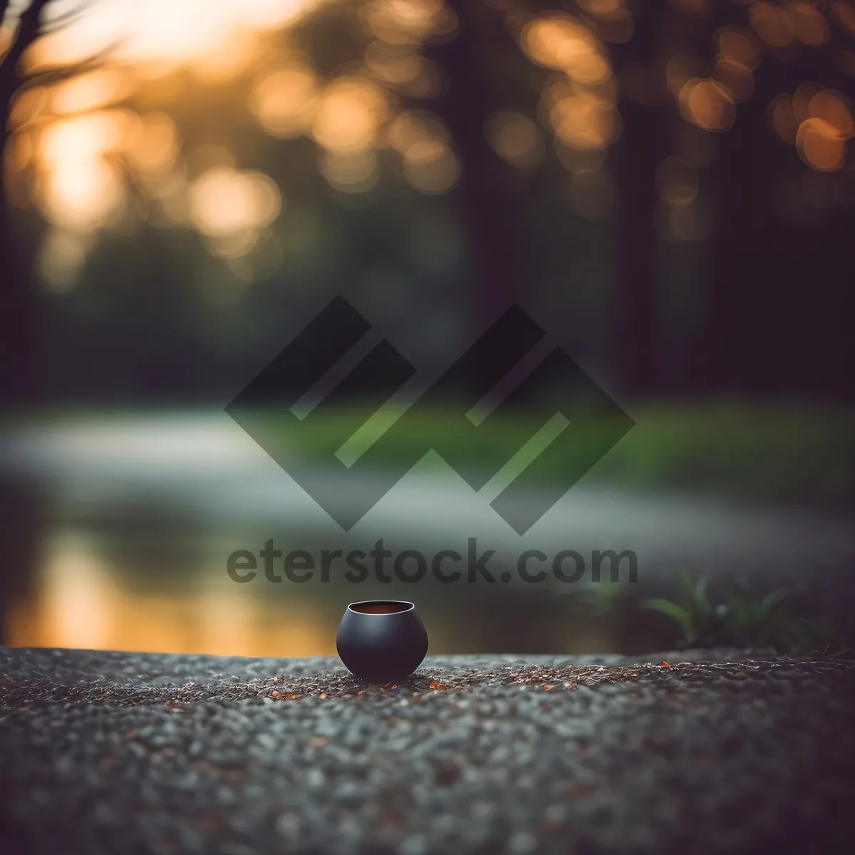 Picture of Golf Ball in Acorn-shaped Strainer Filter