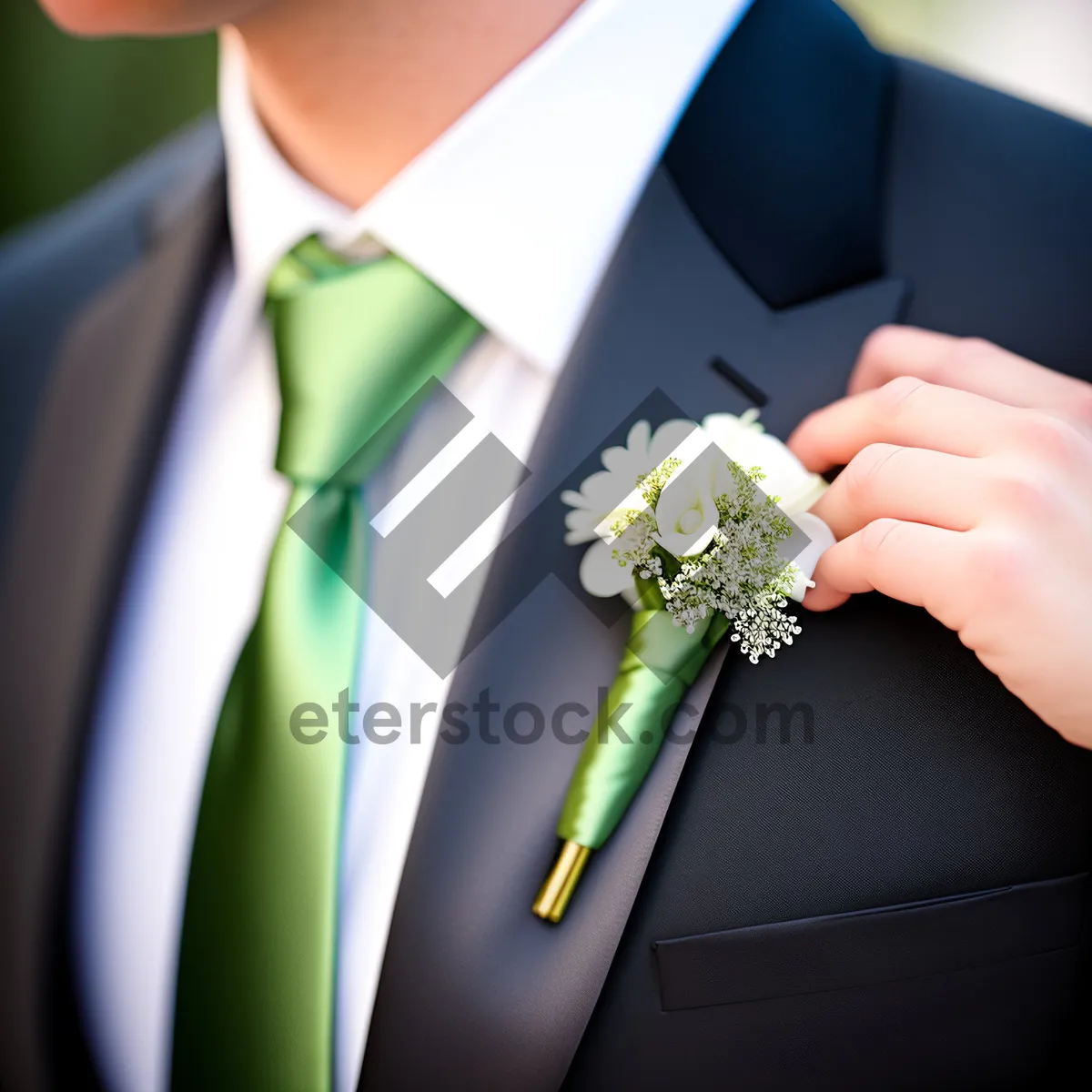 Picture of Happy newlywed corporate couple in office