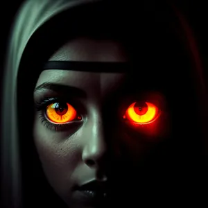 Dark-haired fashion doll with captivating eyes and striking lips.