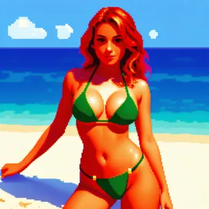 Sexy Beach Babe in Bikini
