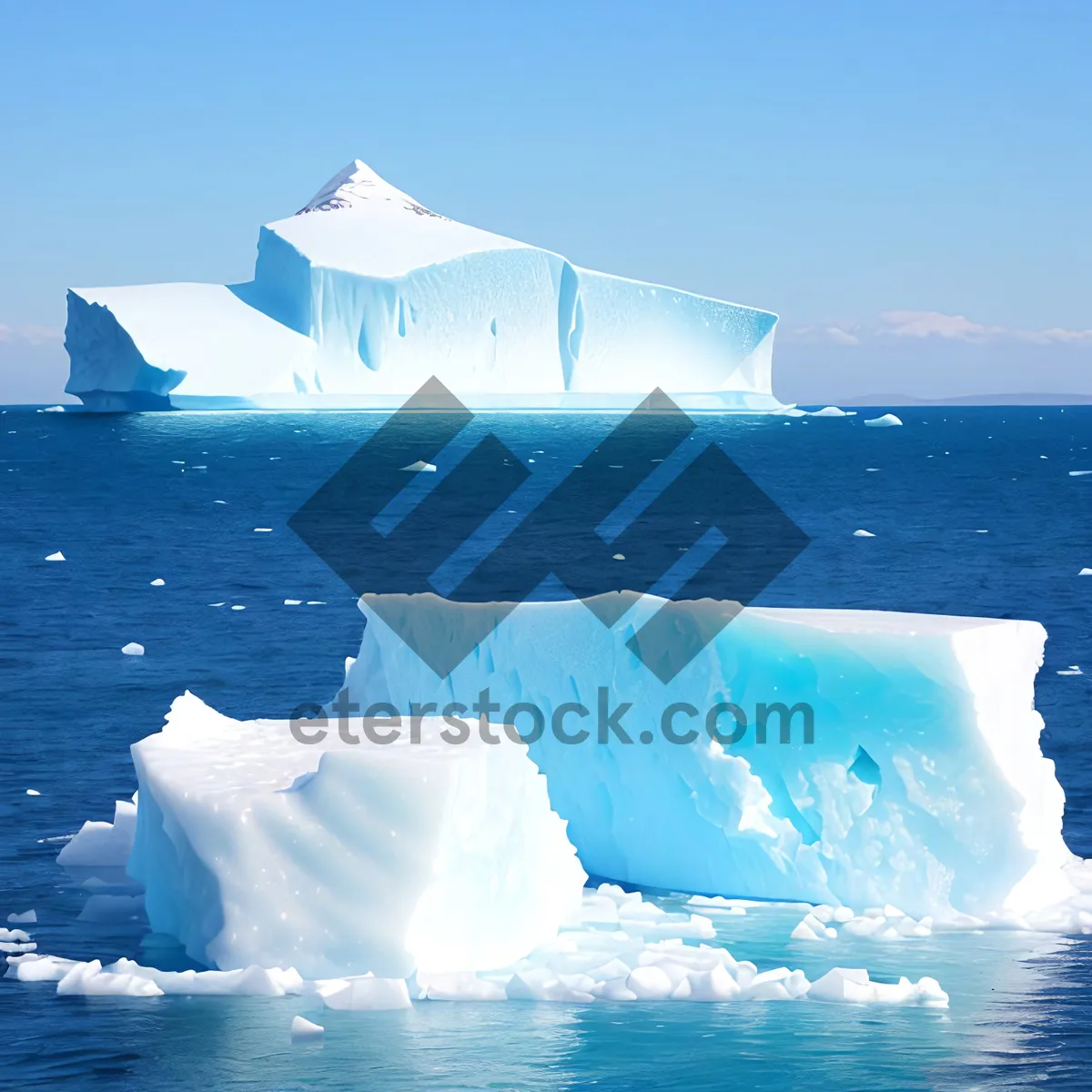 Picture of Arctic Glacier in Serene Ocean Landscape