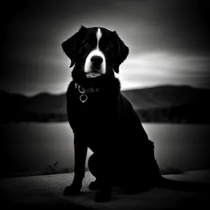 Gorgeous Greater Swiss Mountain Dog Puppy - Studio Portrait