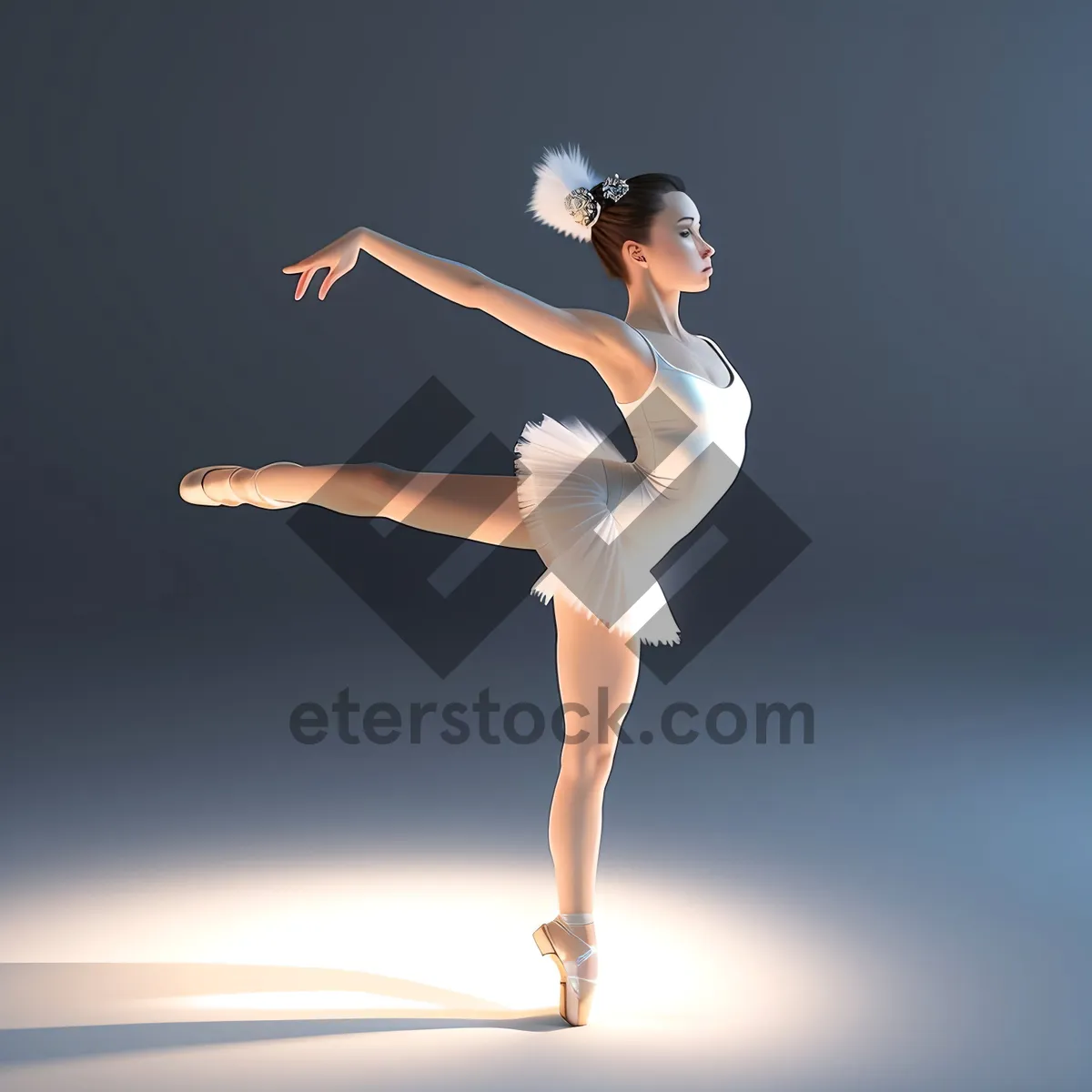 Picture of Sultry Dancer Posing with Grace and Elegance