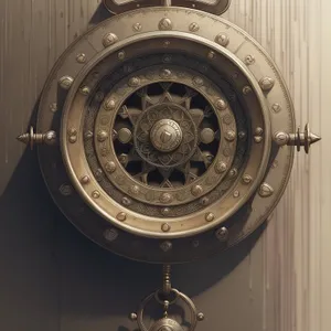 Antique Clockwork Control Mechanism with Flywheel