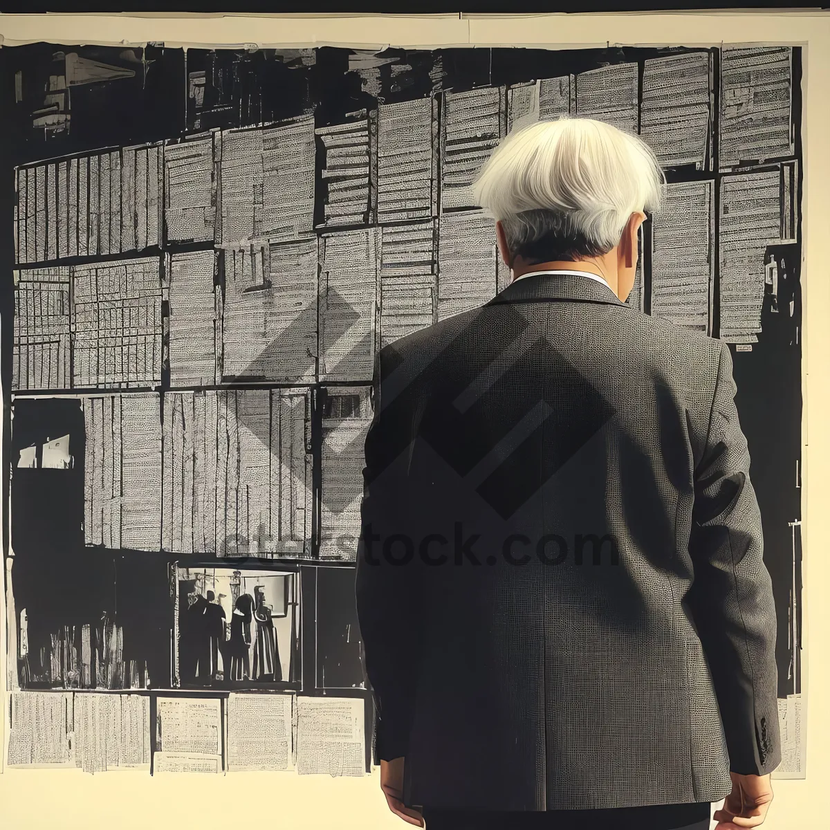 Picture of Male Businessman Exiting Prison Cell