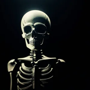 Spooky Skeleton Sculpture - Terrifying Anatomy in Plastic Art