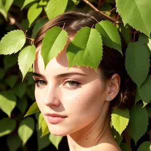 Smiling Lady by the Tree - Portrait with a Fashionable Hat