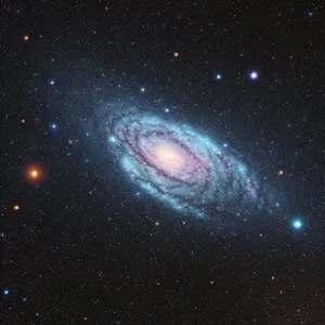 Galactic Night Sky: Dark Moon Glow in Space