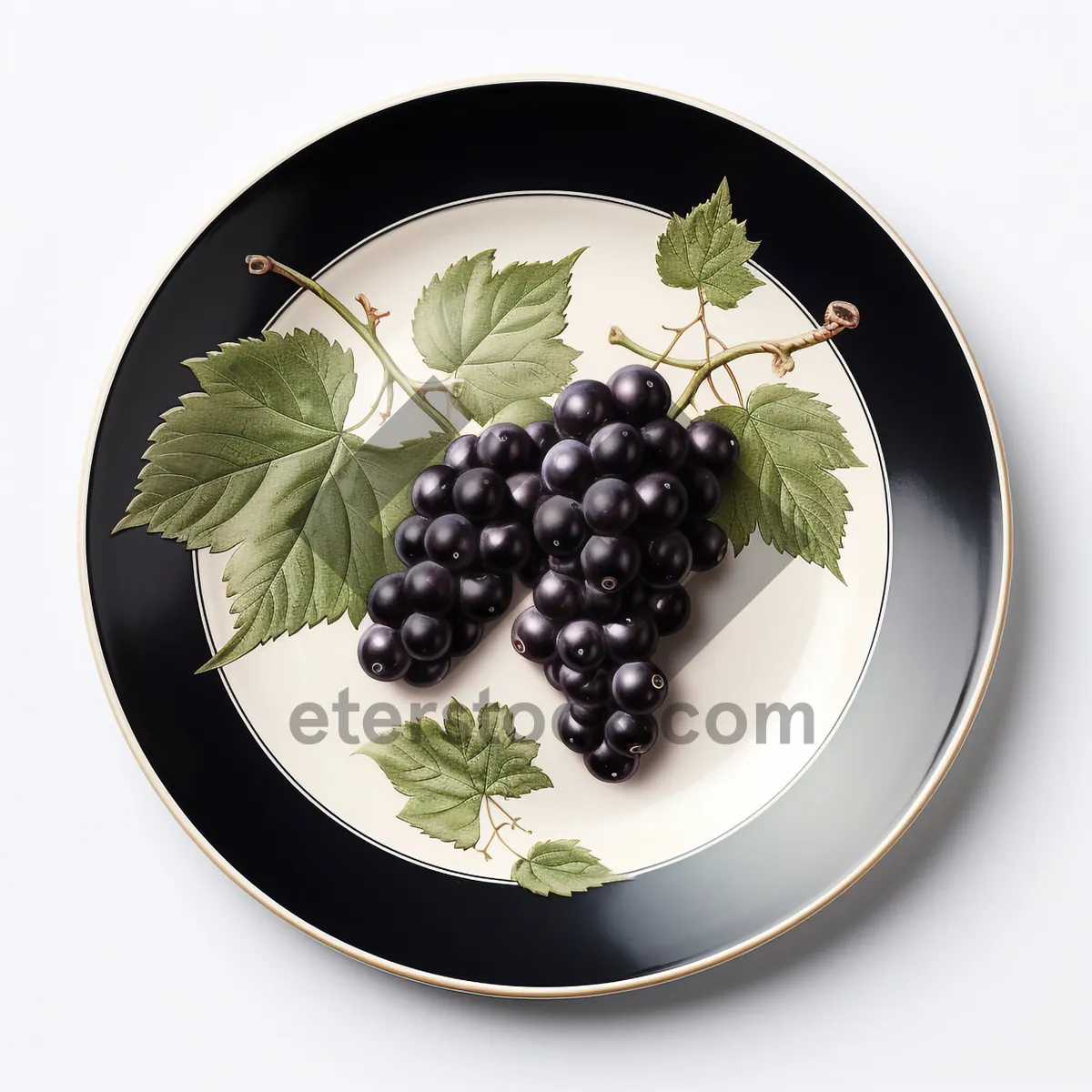 Picture of Healthy Berry Bowl with Fresh Blackberries and Blueberries