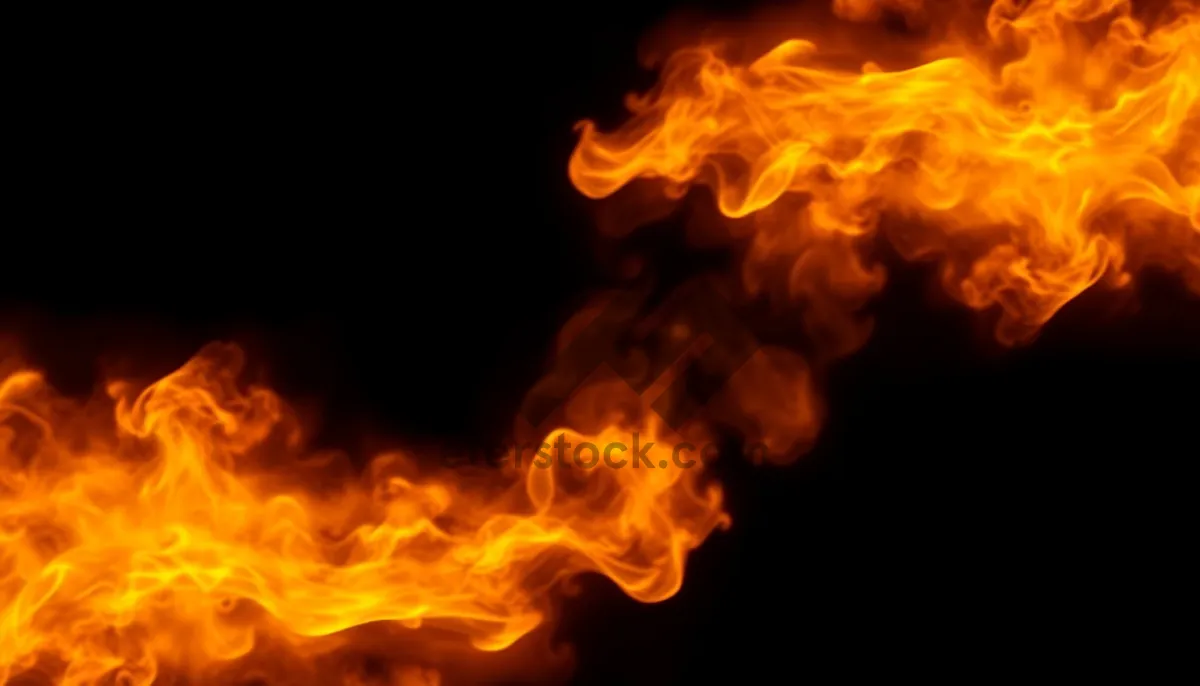 Picture of Fiery Flame Design Element with Orange and Yellow Glow