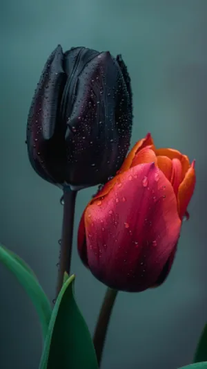 Colorful Tulip Bouquet in Bloom for Valentine's Day