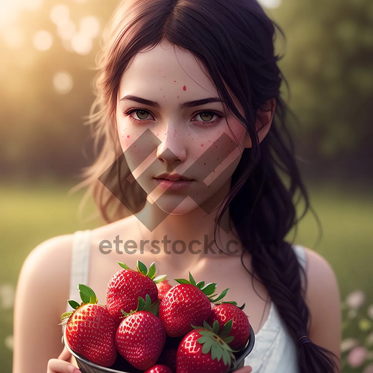 Picture of Juicy Organic Strawberry - Refreshing Summer Delight