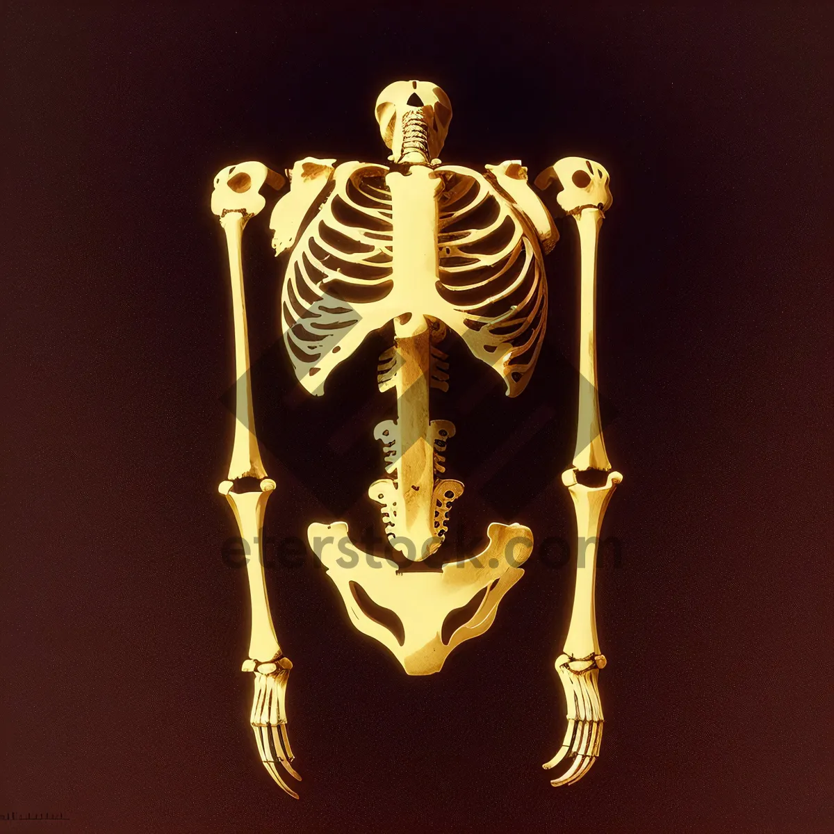 Picture of Anatomical Skeleton Graphic - Medical Science Bone X-Ray