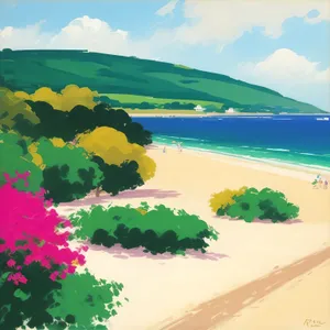 Serene Tropical Beachscape with Azure Waters