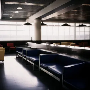 Modern Classroom Interior with Stylish Furniture and Natural Lighting