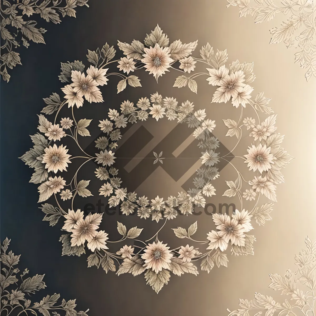 Picture of Snowflake Ornate Arabesque Design for Winter Decor