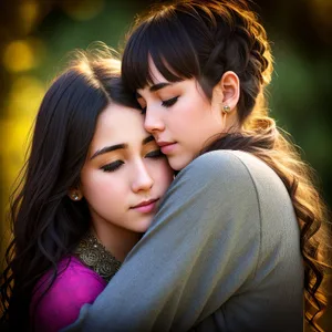 Smiling couple caressing, radiating love and happiness