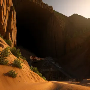 Majestic Sunset Over Desert Canyon