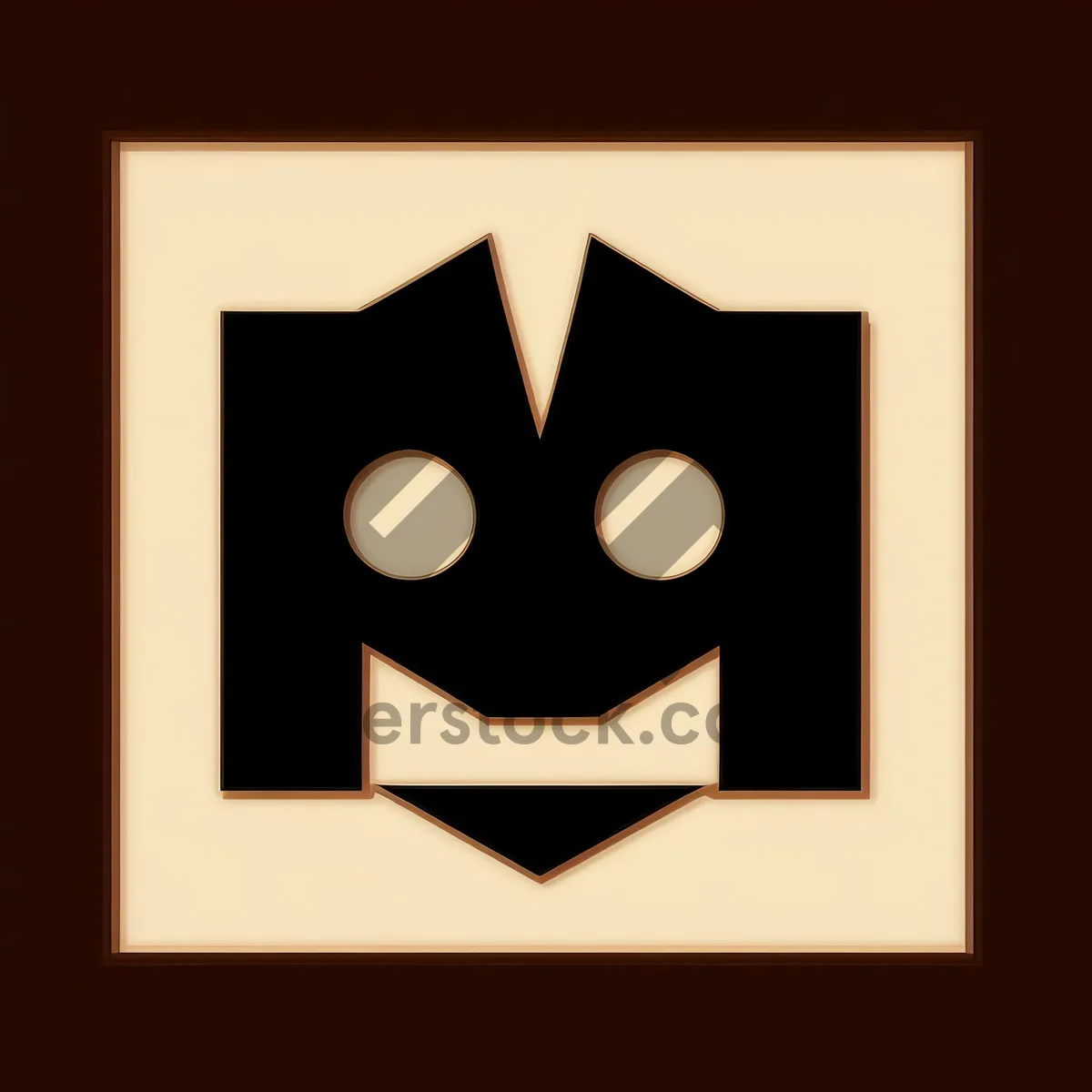 Picture of Sleek Black Gem Icon - Elegant Design Element