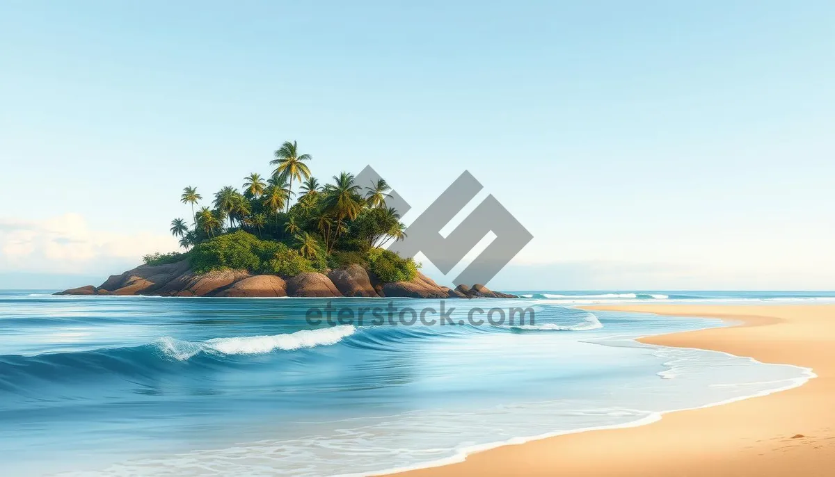 Picture of Turquoise Beach Paradise Scene Awaiting Vacationers