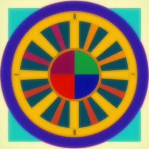 Circular Web Button Icon in 3D Design