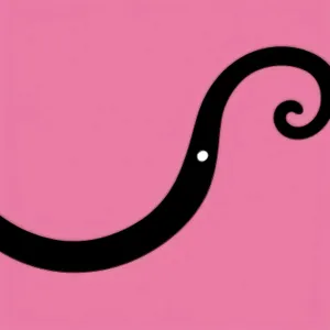 Artistic Moon Hook: Design with Polka Dot Frame