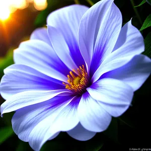 Crocus Blooming: Vibrant Yellow Petals in Summer Garden