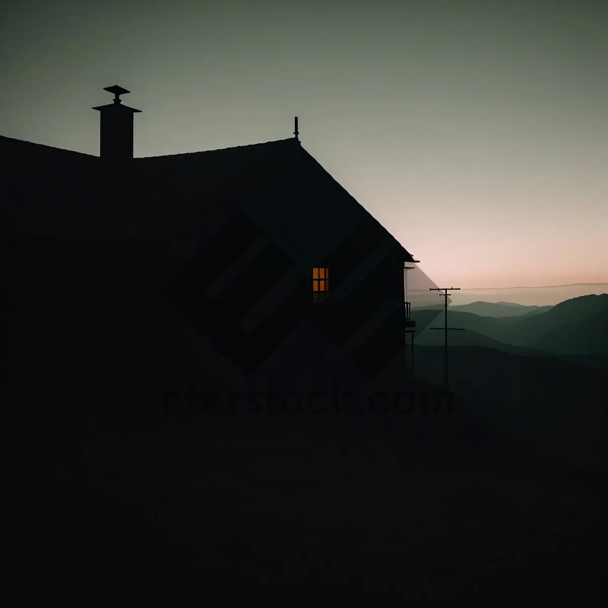 Picture of Old Barn Against Dramatic Skyline