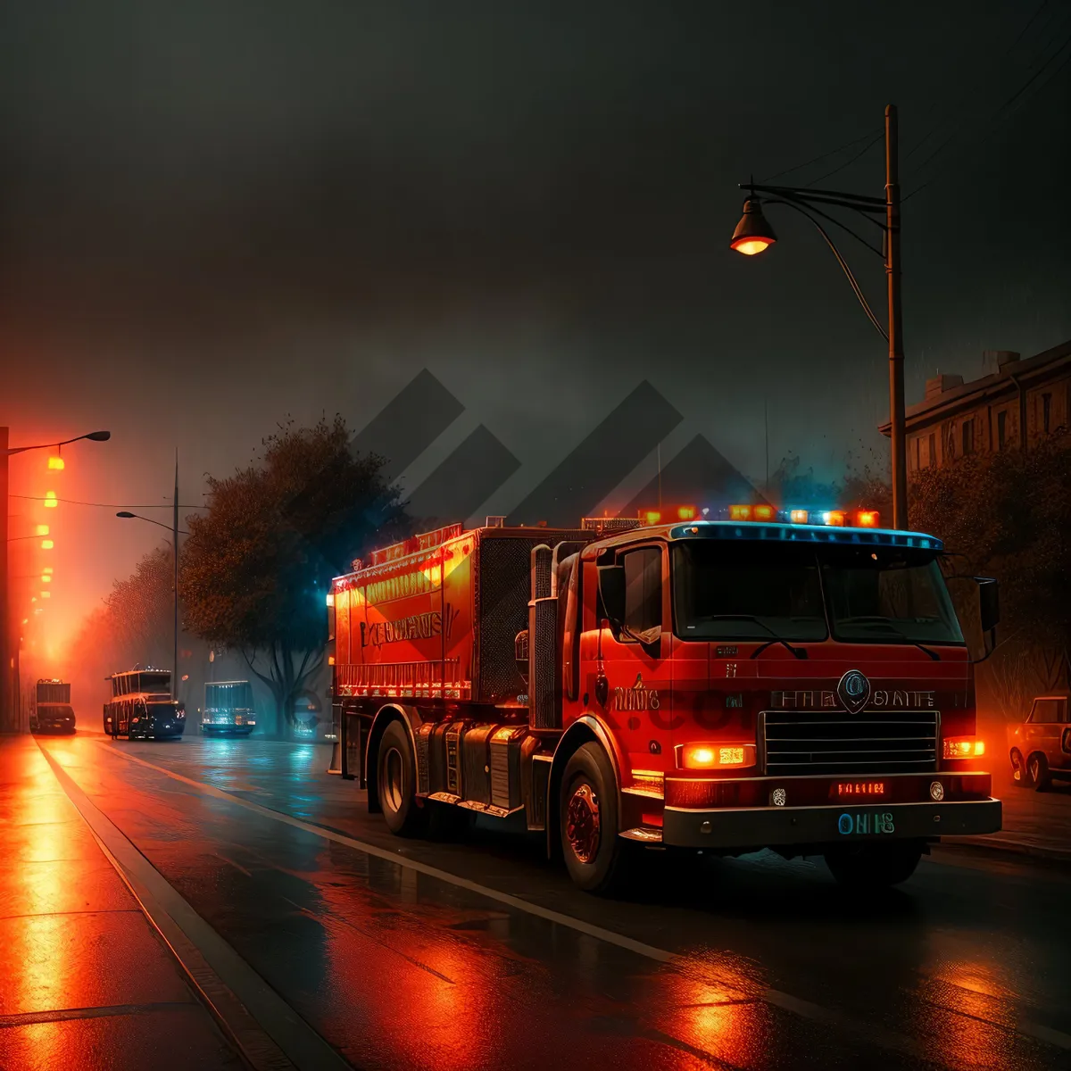 Picture of Fast Delivery Truck on Highway