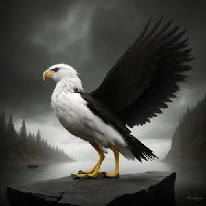 Majestic Coastal Wildlife: Bald Eagle in Flight