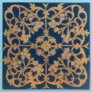 Vintage Damask Floral Textile Design - Ornate Baroque Decoration