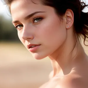 Elegant Beauty: Attractive Portrait of a Lovely, Fresh-Faced Model