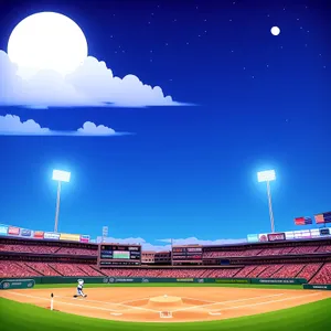 Night Sky at Football Stadium: Illuminated Spectator Landscape