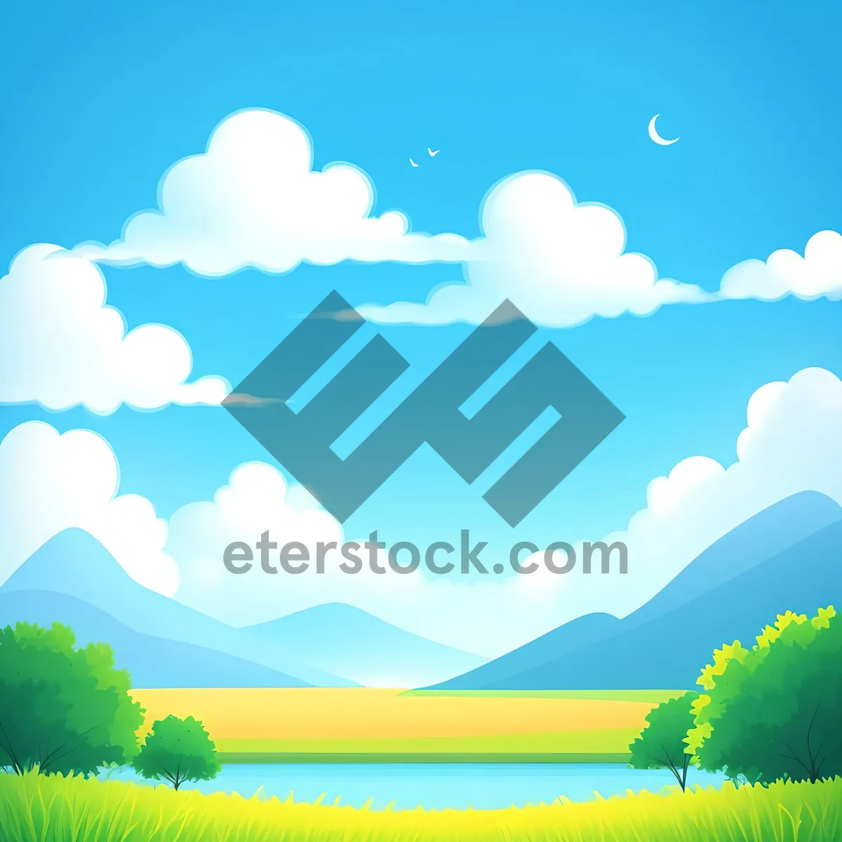 Picture of Sunny Skies Over Country Meadow