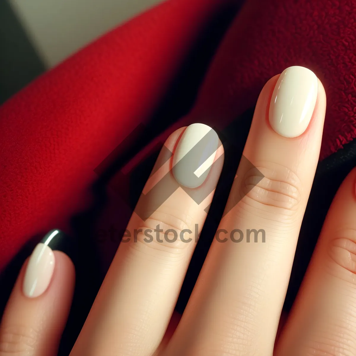 Picture of Manicured Hand with Beautifully Painted Fingernails