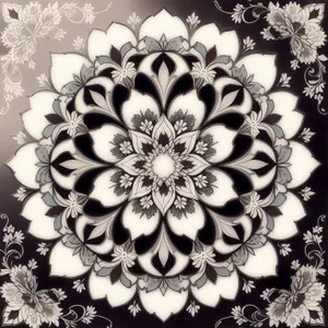 Damask Floral Retro Wallpaper: Vintage Ornate Design