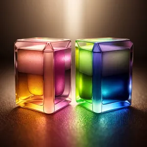 3D Glass Gift Box Container Icon